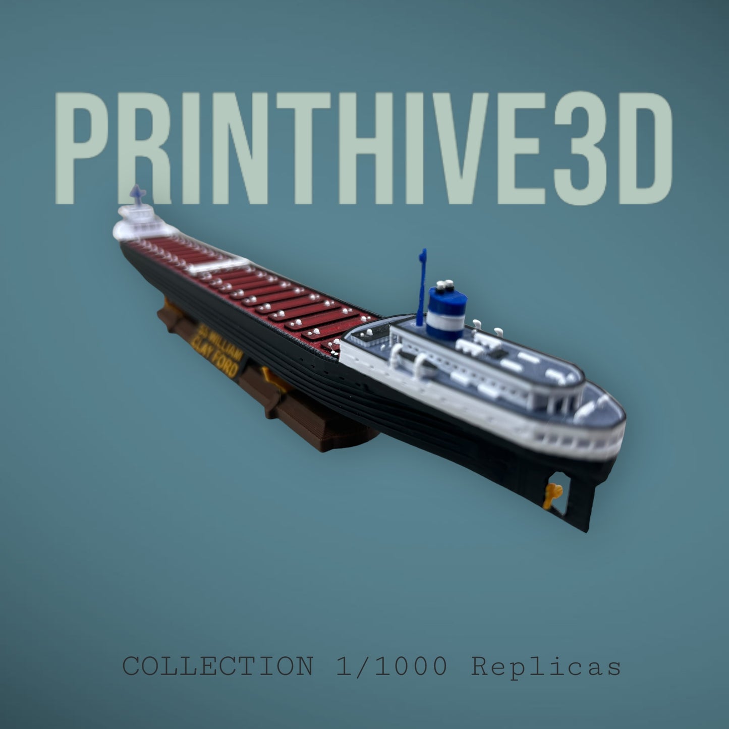 Great Lakes Legends Model Ship Bundle - Edmund Fitzgerald, William Clay Ford, and Arthur M. Anderson, 12" Freight Ship Replicas