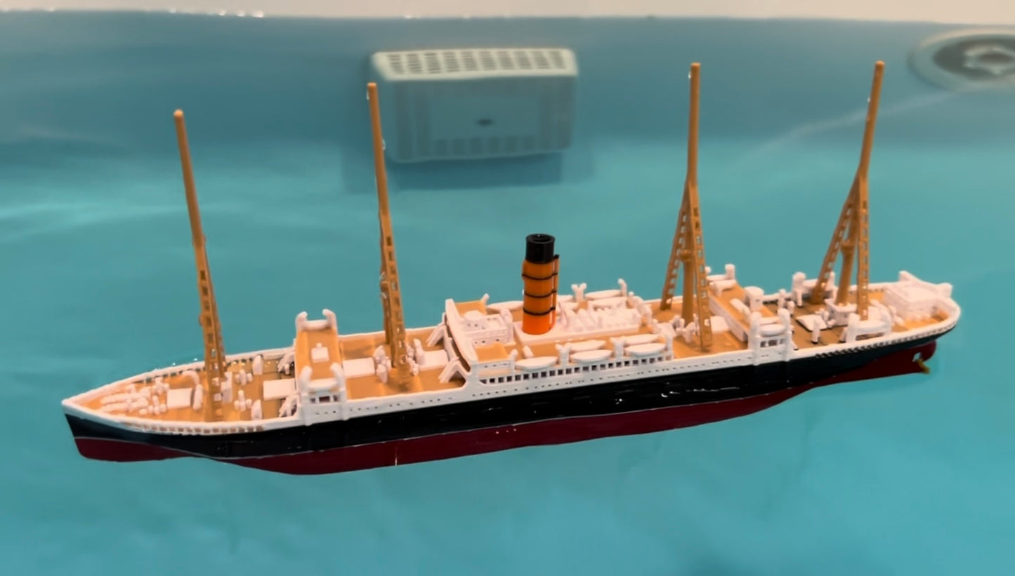 RMS Carpathia Submersible Model, Educational Model, FLOATS & SINKS Historically accurate