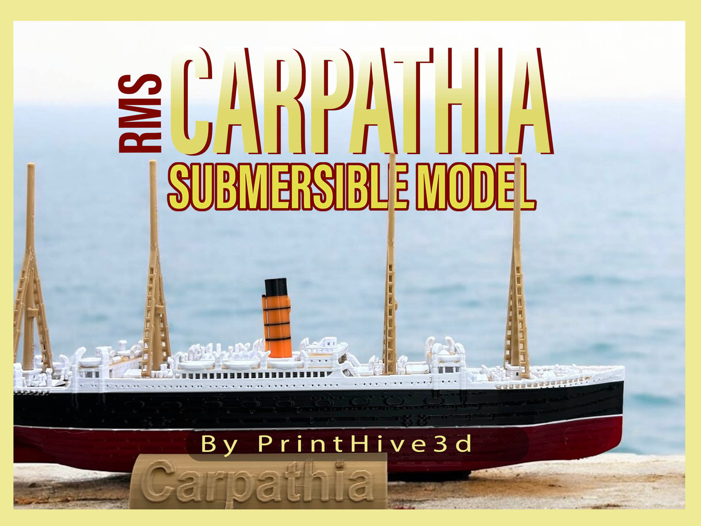 RMS Carpathia Submersible Model, Educational Model, FLOATS & SINKS Historically accurate