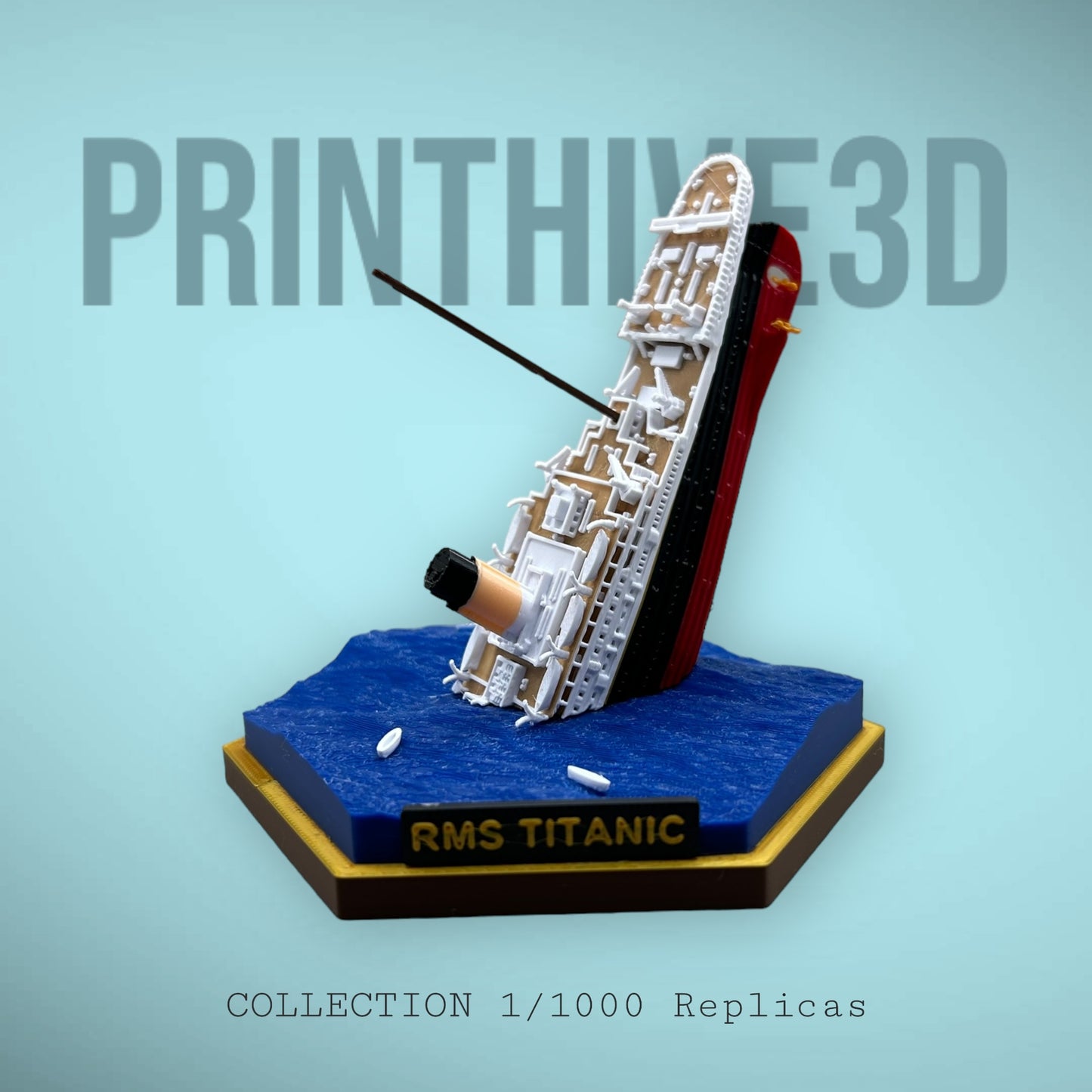 Titanic Sinking Model Detailed Replica Diorama, Titanic Toys, Titanic Gift, Titanic Ornament, Sinking Titanic, Cake Topper