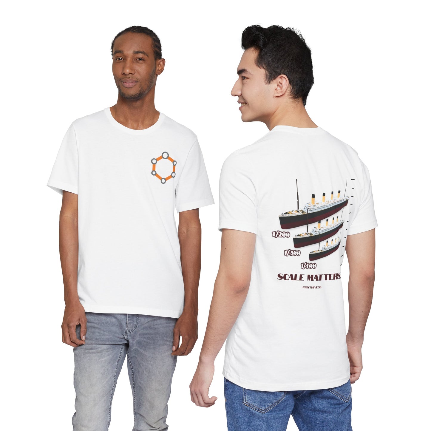 Scale Matters Tee — Titanic Ship Size Comparison Graphic T‑Shirt