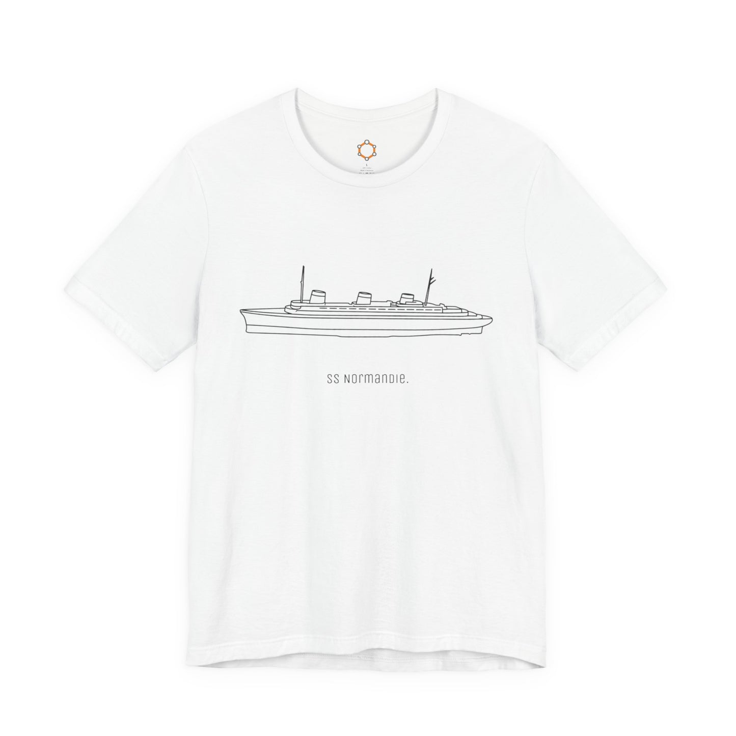 SS Normandie Ship Outline T-Shirt — Vintage Ocean Liner Tee