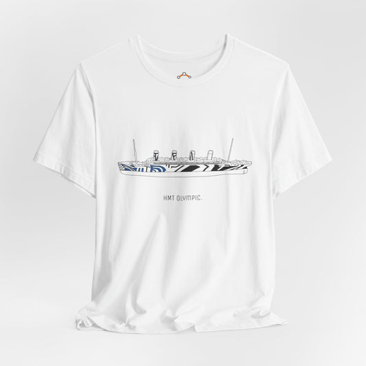 HMT Olympic Ship Outline T-Shirt — Vintage Ocean Liner Tee