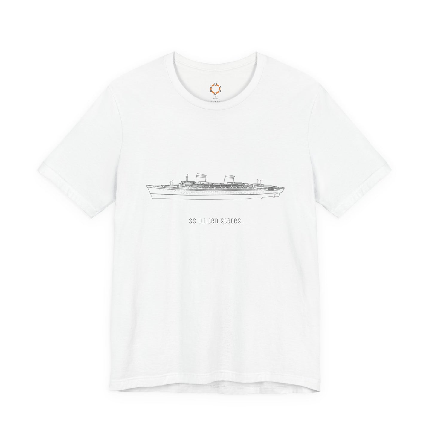 SS United States Sketch T-Shirt — Minimal Vintage Ship Illustration Tee