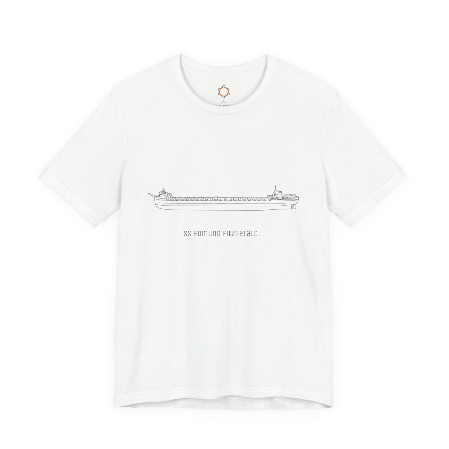 SS Edmund Fitzgerald Ship Outline T-Shirt — Vintage Ocean Liner Tee