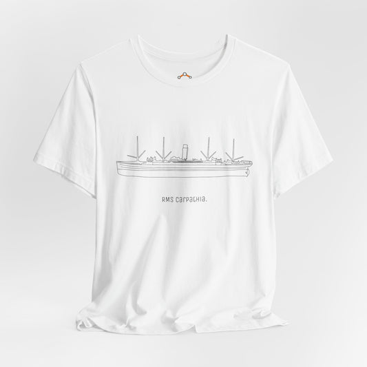 RMS Carpathia Ship Outline T-Shirt — Vintage Ocean Liner Tee