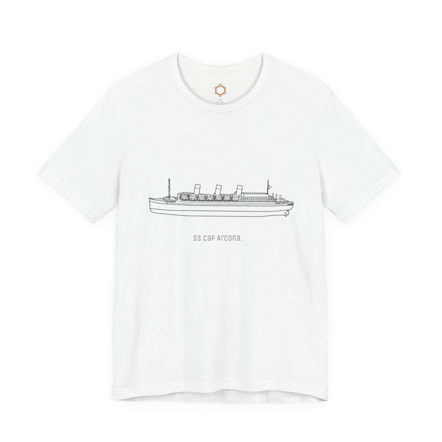 SS Cap Arcona Ship Outline T-Shirt — Vintage Ocean Liner Tee