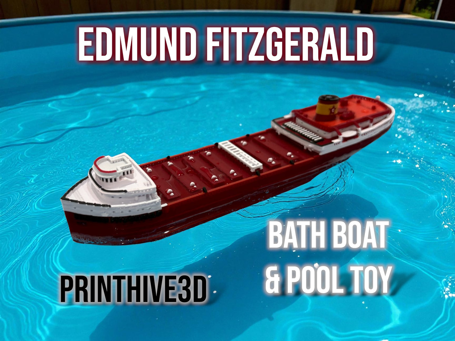 Floating Edmund Fitzgerald Model-Bath toy