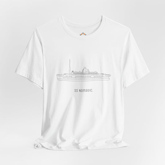 SS Nomadic Ship Outline T-Shirt — Vintage Ocean Liner Tee
