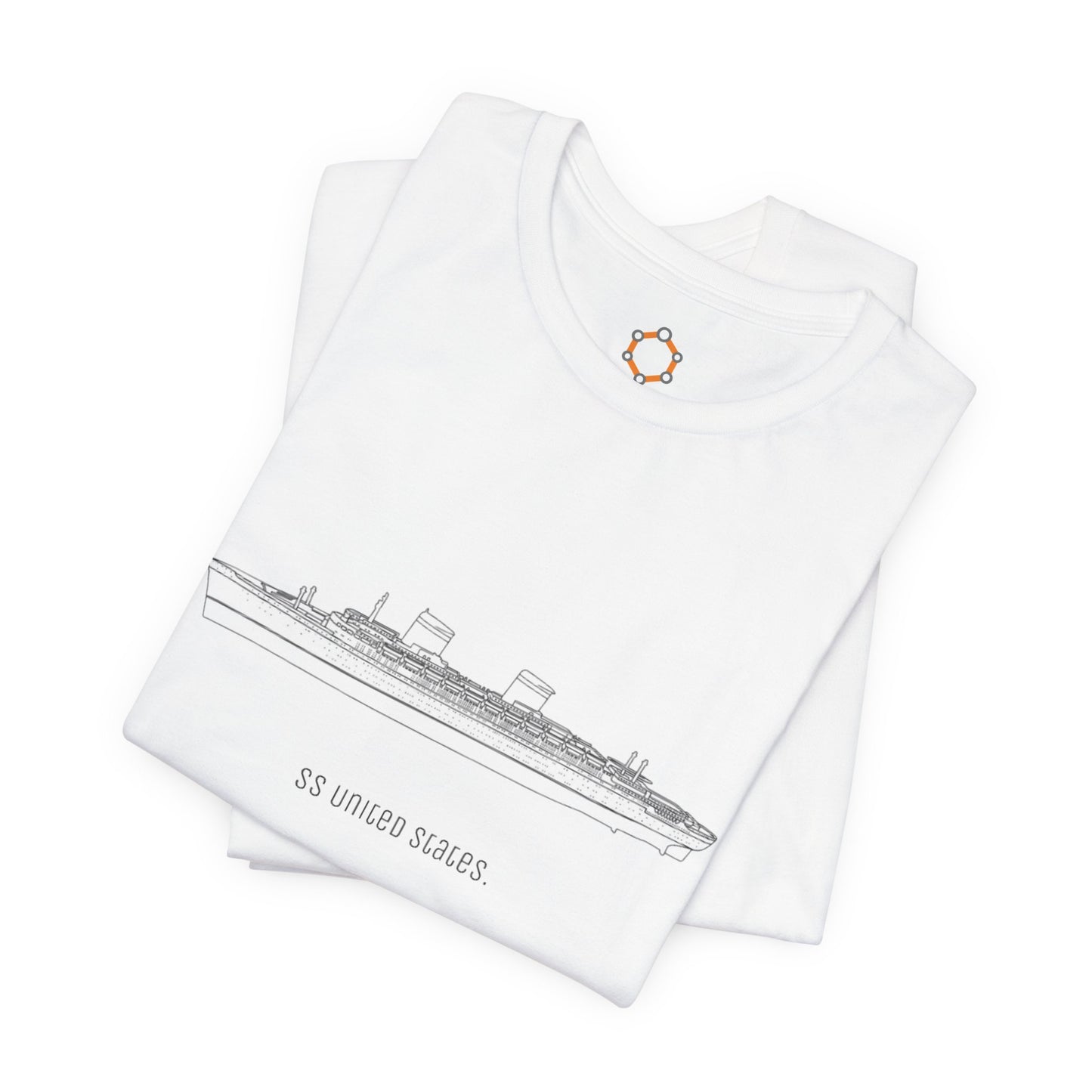 SS United States Sketch T-Shirt — Minimal Vintage Ship Illustration Tee