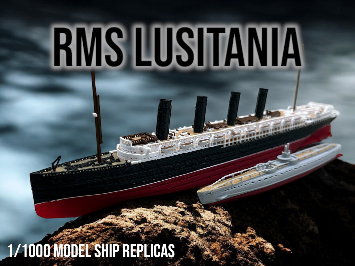 12" RMS Lusitania Wartime Replica