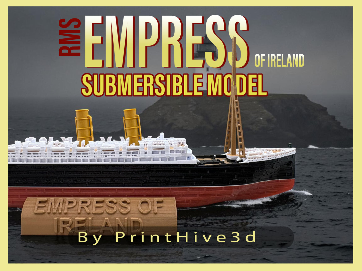 Empress of Ireland Submersible Model, Educational Model, FLOATS & SINKS Historically accurate