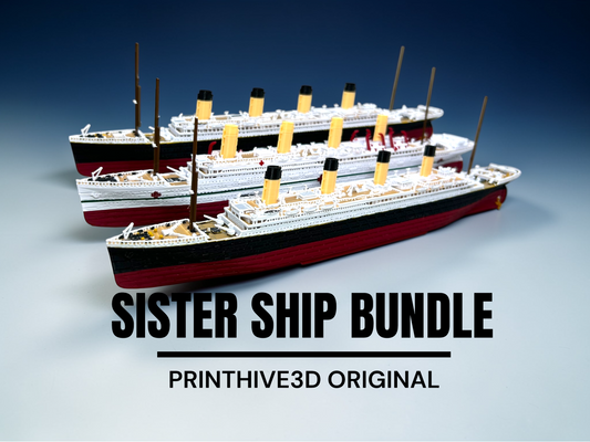 3 Ship Bundle RMS Titanic, Britannic, Olympic, Ship Replicas