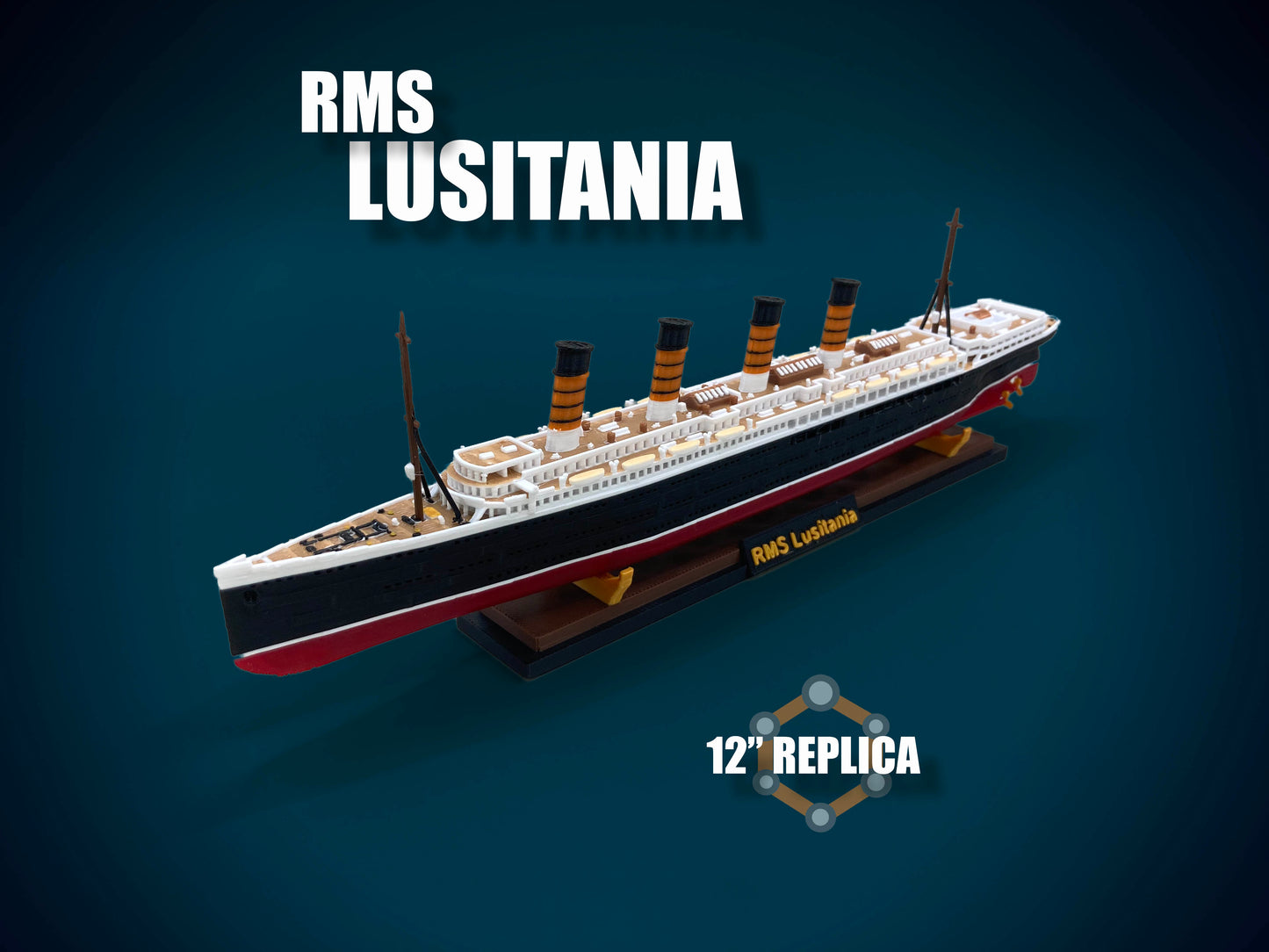 12" RMS Lusitania Replica