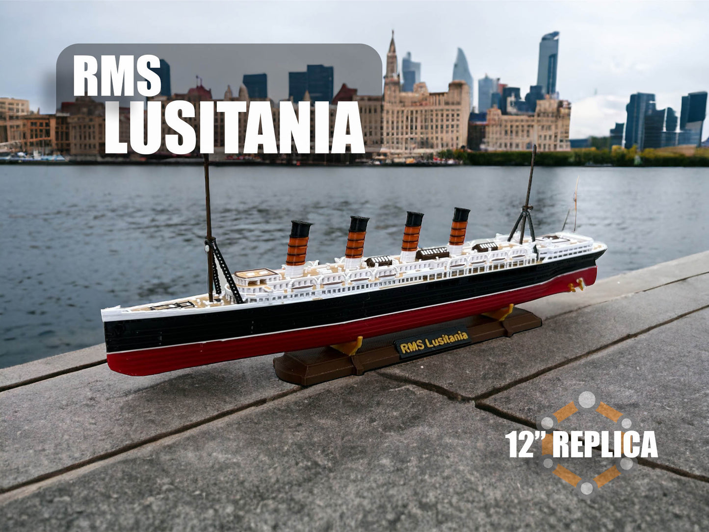 12" RMS Lusitania Replica