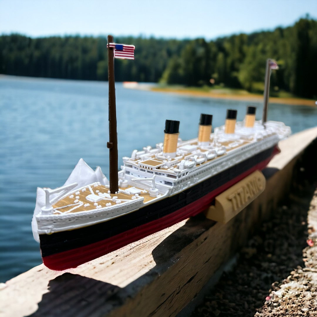 Titanic toy sales ship sinking