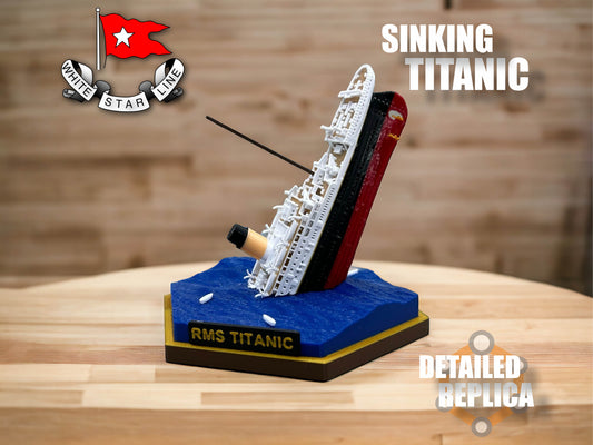 Titanic Sinking Model Detailed Replica Diorama, Titanic Toys, Titanic Gift, Titanic Ornament, Sinking Titanic, Cake Topper